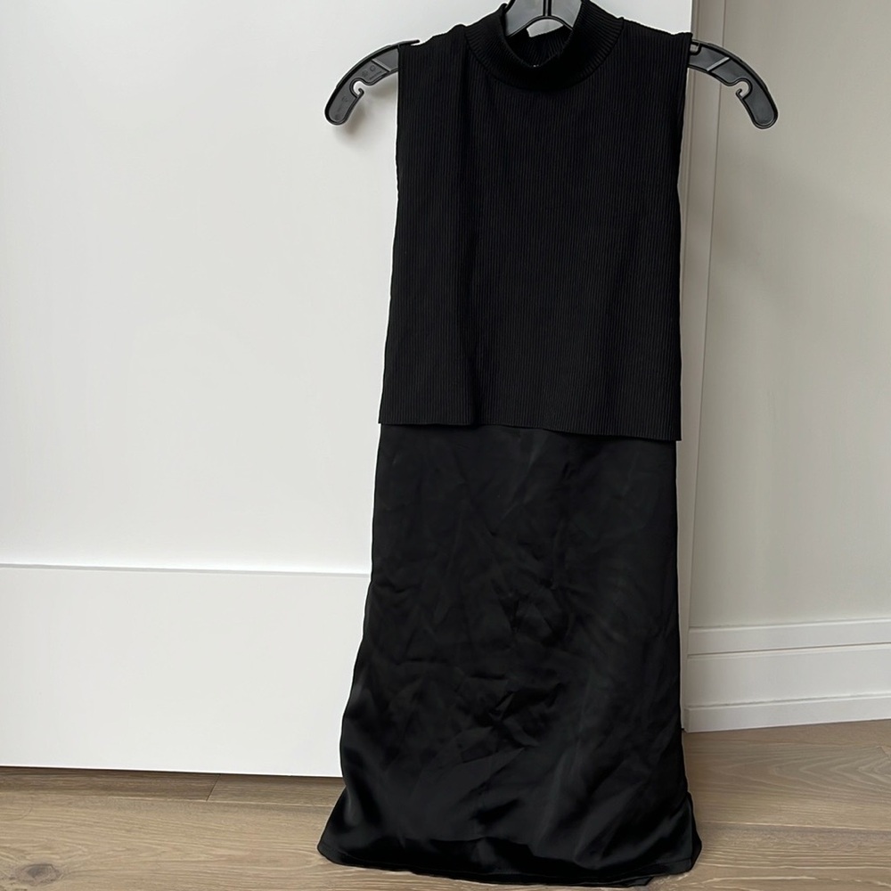 Zara Black Sleeveless Mock Dress